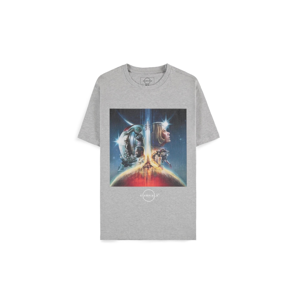 Starfield - Box Art Mens T-shirt - Grey